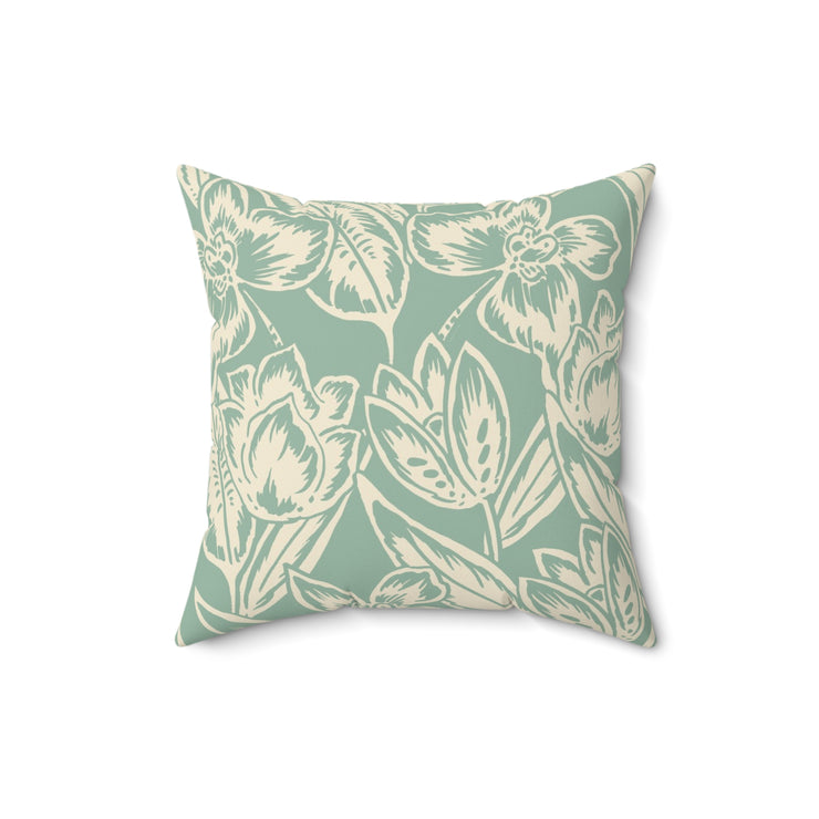 Floral Square Pillow – Botanical Throw Cushion