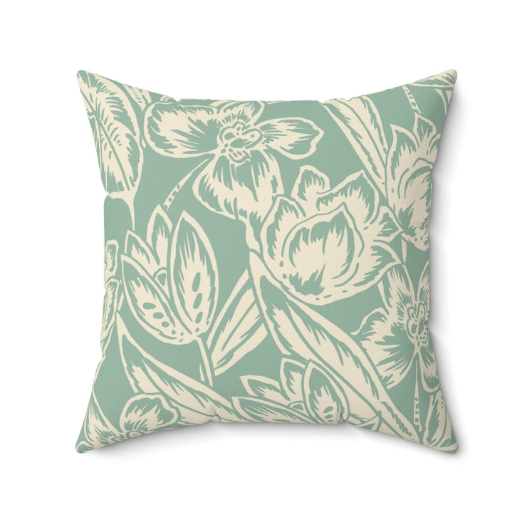 Floral Square Pillow – Botanical Throw Cushion