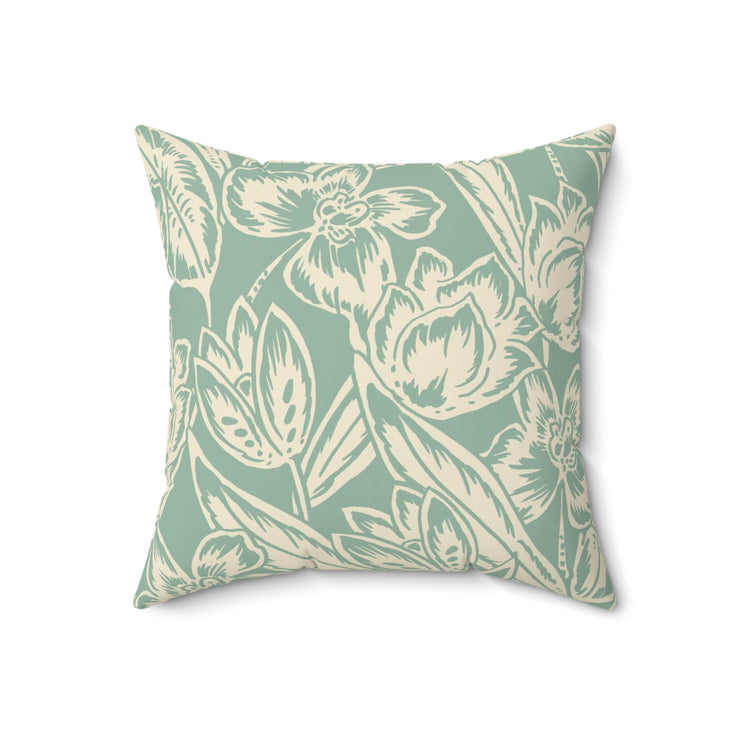 Floral Square Pillow – Botanical Throw Cushion
