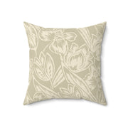 Floral Square Pillow – Classic Botanical Throw Cushion