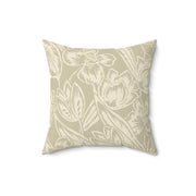 Floral Square Pillow – Classic Botanical Throw Cushion