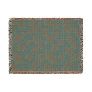 Leopard Print Woven Throw Blanket — Pink & Green Cozy Animal Pattern