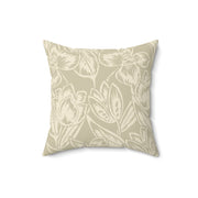 Floral Square Pillow – Classic Botanical Throw Cushion