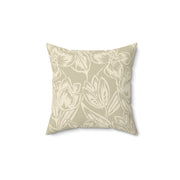 Floral Square Pillow – Classic Botanical Throw Cushion