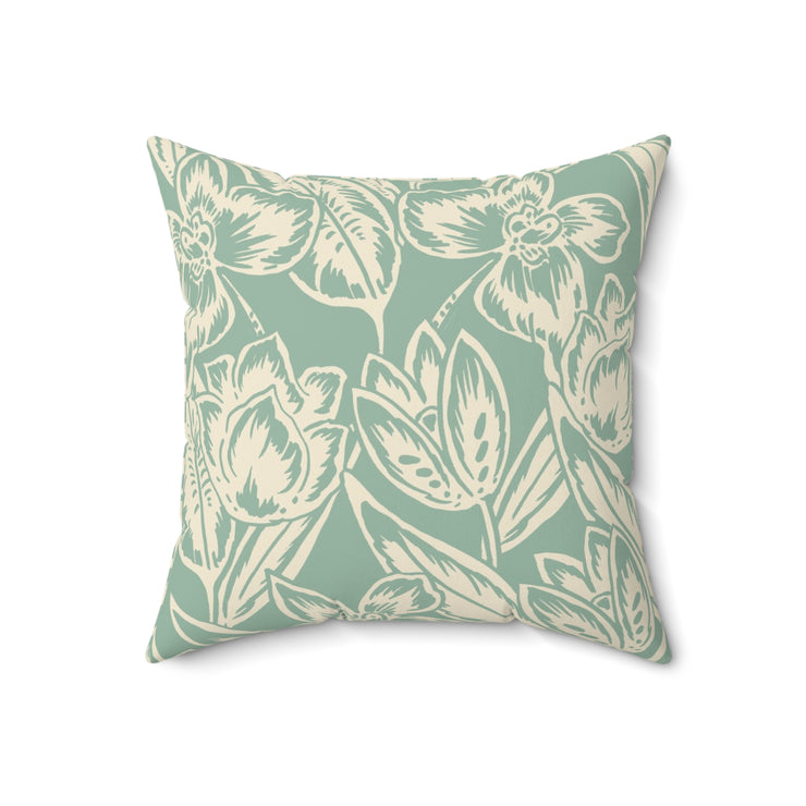 Floral Square Pillow – Botanical Throw Cushion