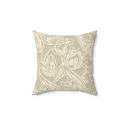Floral Square Pillow – Classic Botanical Throw Cushion