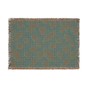 Leopard Print Woven Throw Blanket — Pink & Green Cozy Animal Pattern