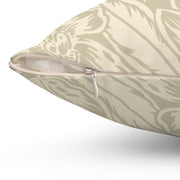 Floral Square Pillow – Classic Botanical Throw Cushion